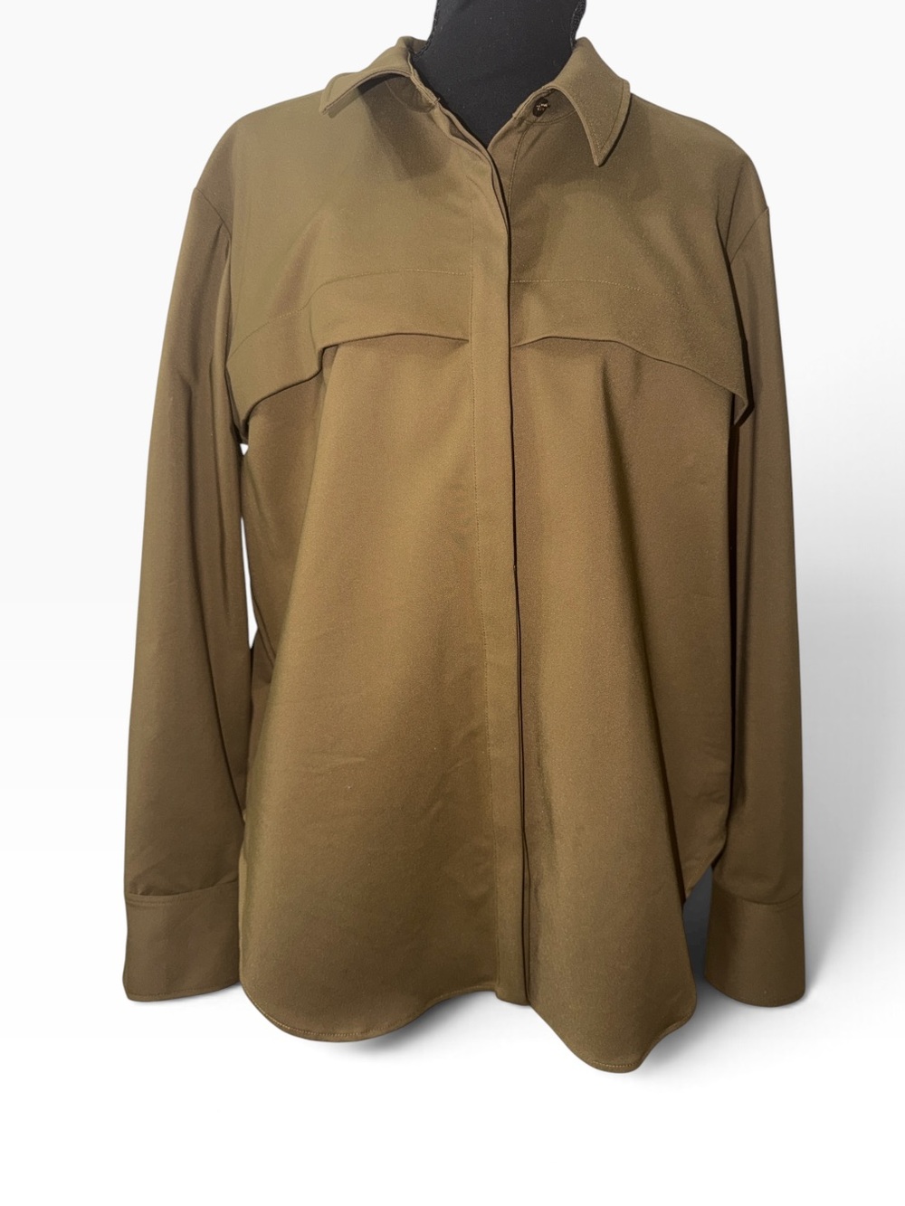 Good American Tan/Beige Button Down Jacket/Shirt Sz 4